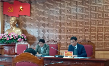 Các đồng chí chủ trì Hội nghị