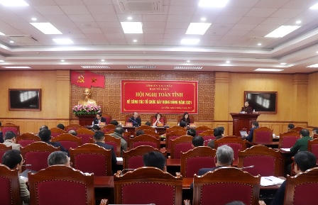 Hội nghị toàn tỉnh về công tác tổ chức xây dựng Đảng năm 2021