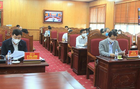 Quang cảnh Hội nghị tại điểm cầu tỉnh Lai Châu