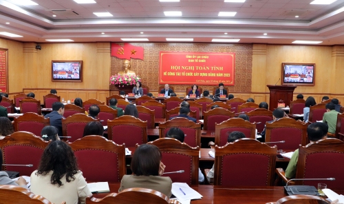 Quang cảnh Hội nghị tại điểm cầu tỉnh